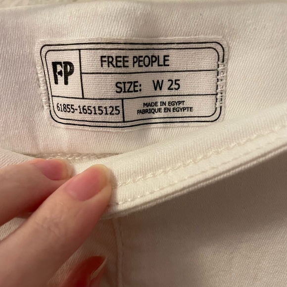 Free people stretch skinny jeans white denim 25 - Picture 4 of 4